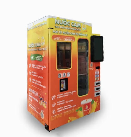 Quality Natural Fruit Juice Unmanned Vending Machine 24 Hour Self Service Freshly for sale