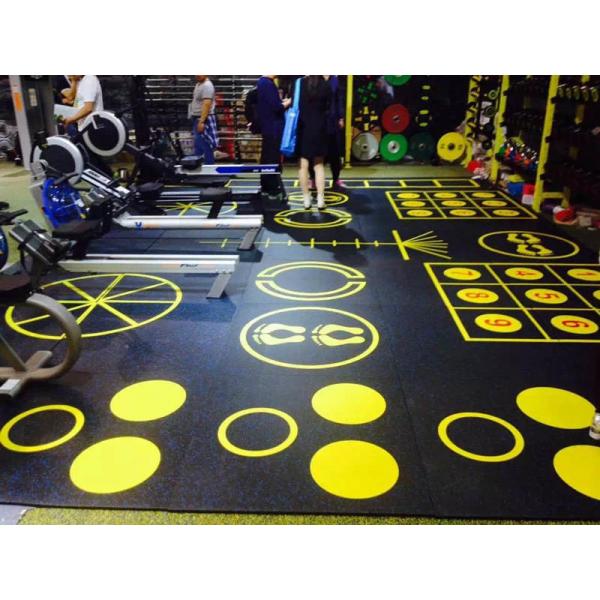 Quality Anti Skid Home Gym Floor Tiles Rubber Multipurpose Impact Absorbing for sale