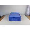 China Hinged Lids Plastic Storage Tote Boxes Blue Color Stacking Turnovers factory