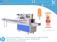 China Automatic Flow Wrapping Machine For Ice Candy Popsicle Ice Cream Stick Packing Machinery factory