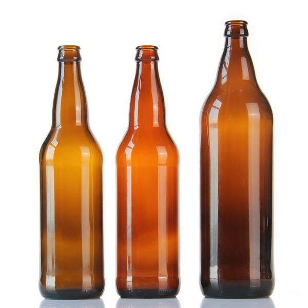Quality Decal Amber Glass Beer Bottle 200ml 250ml 300ml 330ml 500ml for sale