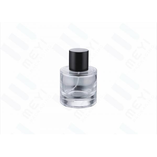Quality Custom Perfume Bottle Packaging With Shiny Silver Perfume Pump And Black Cap for sale