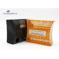 China Orange / Black Pillow Box For Bath Set Custom Printed Plastic Boxes 13X4.5X11.5cm factory