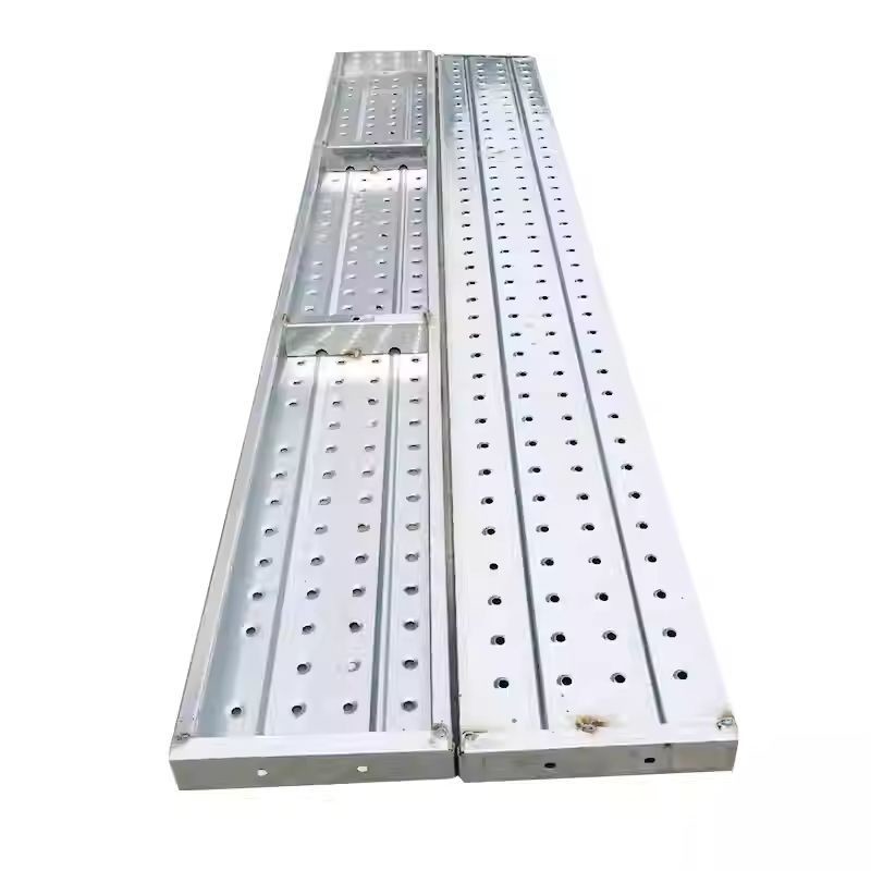 China Galvanized Steel Scaffolding Planks with Hooks, Guangzhou Manufacturer Galvanized Metal Construction factory