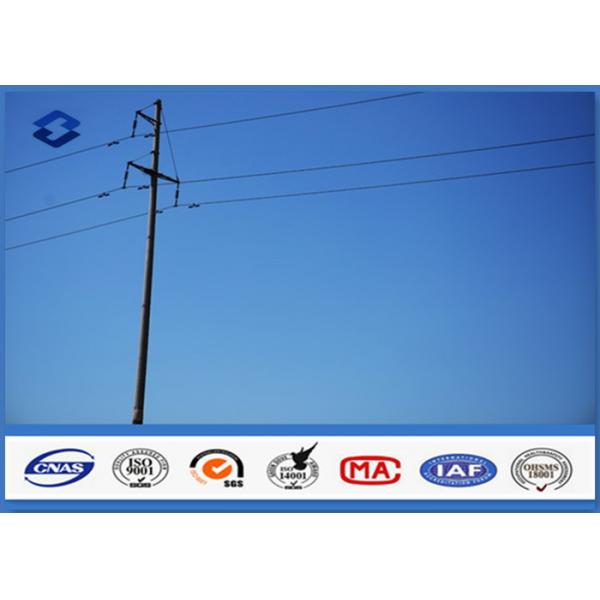 Quality 25FT 30FT 35FT 40FT Octagonal utility power pole , steel power pole with 500KGS Design Load for sale