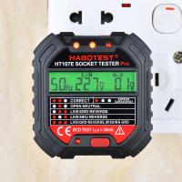 Quality Open Neutral Plug Socket Tester , HT107E Wall Socket Tester for sale