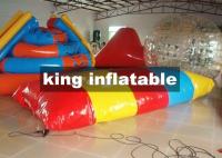 China Red / Yellow / Blue 0.9mm PVC Inflatable Water Toys / Saturn Slide With Blob Ball factory
