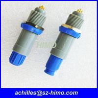 China Plastic Straight Plug, Size 1P, 3 Pos, 10 Amp, with Standard Back Nut, Push-Pull,Cable Mount,Solder factory