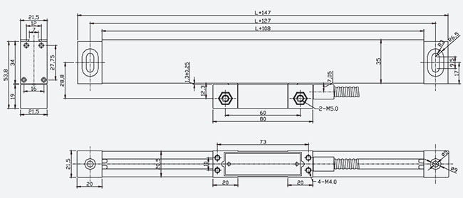 Easson GS20 1300-3000mm digital readout Linear Scale for machine tools