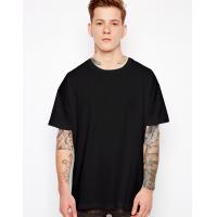 China mens tee cheap blank t shirts oversized with roll sleeves factory wholesale for sale