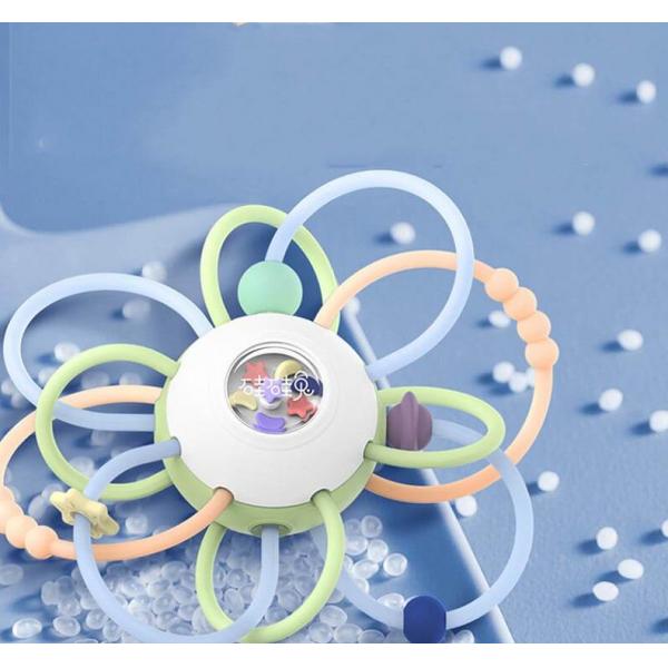Quality Newborn Baby Manhattan Silicone Hand Grab Ball Toy Soft Silicone Dental Glue Soundmaking Preschool Soothing Device for sale