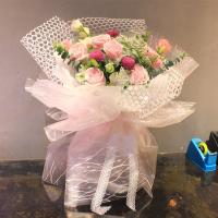 Quality Printed Net Opp Waterproof Florist Paper 58cm X 58cm Bouquet Wrapping for sale
