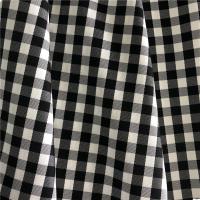 China 200gsm Density Customizable Black And White Plaid Fabric Twill Cloth For Lady Dress RZ18042 for sale