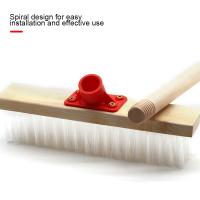 China Hard PP Brush Hair Bathroom Kitchen Floor Cleaning Wood Handle Brush factory