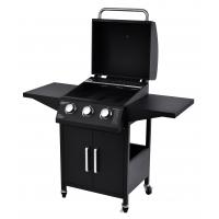 China High Temp Powder Coated 3 Burner Gas Grill with 2 Foldable Side Board Natural Gas factory