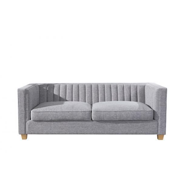 Quality High Density Sponge Three Seater Fabric Sofa Removable Grey Three Seater Sofa for sale