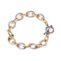 China concave-convex titanium steel bracelet plated 18K gold 0 shape buckle handmade chain unisex accessories for sale