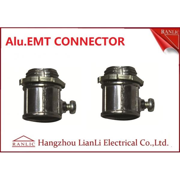 Quality 1/2 EMT Connectors Fittings , Aluminum Alloy 4 EMT Connector Customized for sale