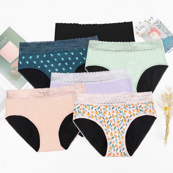 Quality Knitted High Waist Period Panties Breathable Plus Size Period Panties for sale