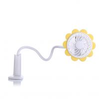 China Sunflower clip fan rechargeable flexible baby clip usb fan factory