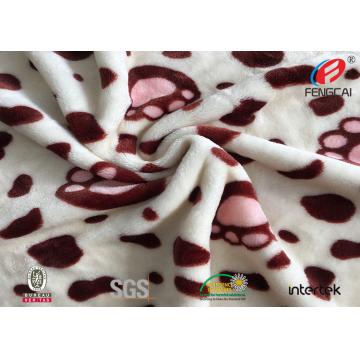 Quality 270gsm Super Soft Plushed Flannel Fabric , Polyester Velvet Fabric For Pajamas for sale