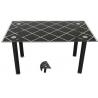 China Simple Tempered Glass Top Modern Dinning Table And Chairs factory