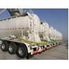 China White Tractor Trailer Truck 3 Axle 50m3 Bulk Cement Tanker Trailer For Cement Company factory