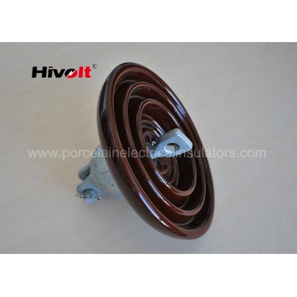 Quality 11 Kv 33 Kv Brown Porcelain Suspension Insulator For Distribution Lines for sale