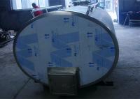 China 1000L Manual / Automatic Milk Cooling Tank Horizontal Vacuum Milk Chiller factory