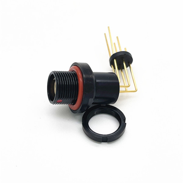 Quality PCB Mount Fischer Solder Cable Connector Right Angle For Real Panel for sale