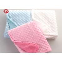 China Uper Soft Breathable Baby Wrap Blanket , Baby Swaddle Blankets 2-Ply Warm Minky Dot For Winter for sale