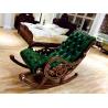 China Green Wooden European Style Lounge Chair Living Room Relex Modern Rocking Chair factory