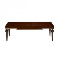 China Elegant Mahogany Solid Modern Wood Coffee Table With Neoclassical Decorations for sale