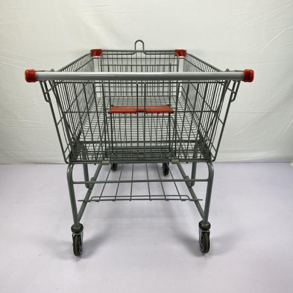 Quality Customizable 175L Grocery Store Shopping Cart Supermarket Trolly With Foldable for sale