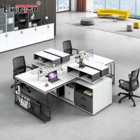 Quality Modular Steel Office Workstation Table 4 People 0.25CBM Multifunctional for sale