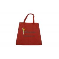 China Red Insulated Wine Tote With Zipper 32x35cm Wine Bottle Cooler Bag factory