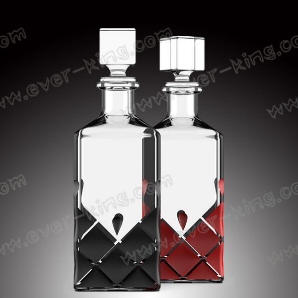 Quality Crystal White Flint Cognac Glass Bottle 750ML For Luxury Liquor And Spirit for sale