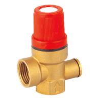 Quality Female Safety Pressure Relief Valve 1/2'' Brass Color Pressure Gauge Water for sale