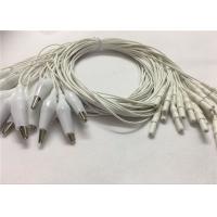 China Din 2.0 Style Eeg Cup Electrodes Cable , 1.2m Alligator Eeg Leads Cable factory