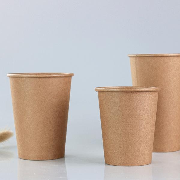 Quality One Time Use Eco Friendly Custom Printed Paper Cups 12oz 400ml Single Wall PE Lined for sale