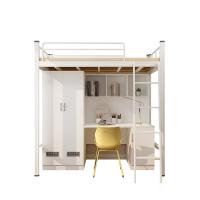 China Mail packing Y Modern School Dormitory Bedroom Furniture Set Loft Metal Bunk Bed With Desk factory