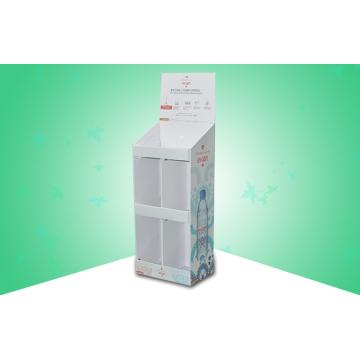 Quality Bottle Pure Water Corrugated Cardboard Floor Display Stands With Strong Design for sale