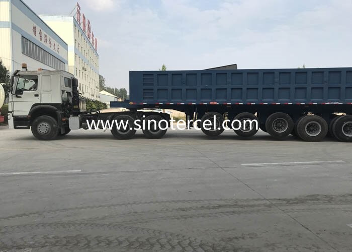 China Customizable Leaf Spring Steel Bulk Tipping Trailers For Sale factory