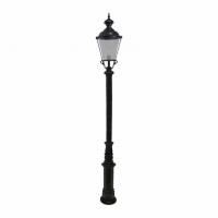 China Single Head Cast Iron Garden Lamp Post Antique Street Light Pole Anti Corrosion factory