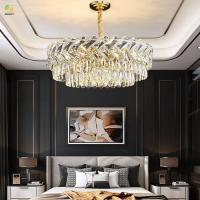 China K9 Crystal Led Luxury Circle Pendant Lights Bedroom Hotel Villa Decorative factory