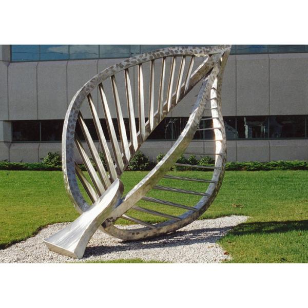 Quality Large Contemporary Art Outdoor Metal Sculpture , Leaf Metal Garden Sculptures for sale