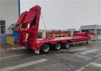China Tri 3/4 Axles Goosneck Low Base Trailer 100T Max Payload For Transport Heavy Vehicles factory