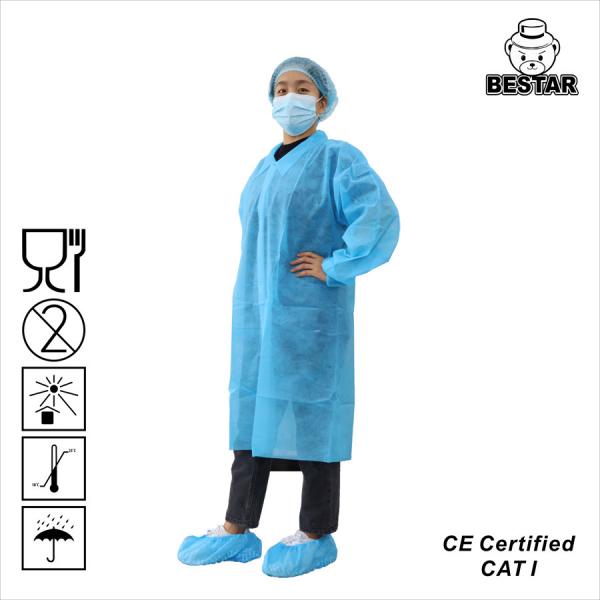 Quality SPP 6xl Large Medium Disposable Lab Coat Blue Yellow For Doctor Clinic for sale