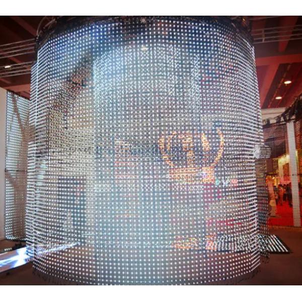 Quality Multiple Installation Full Color LED Mesh Screen Flexible Transparent Waterproof for sale