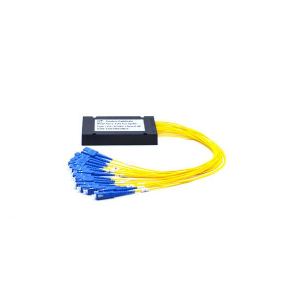 Quality Low Insertion Loss Fiber Optic PLC Splitter 1260 - 1650nm Wavelength With Box for sale